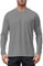 Tansozer Longsleeve Herren UV Schutzkleidung Schwimmen Langarm Angel Shirt Lässig Langarmshirt Dry Fit Sun Hoodie, Dunkelgrau, L