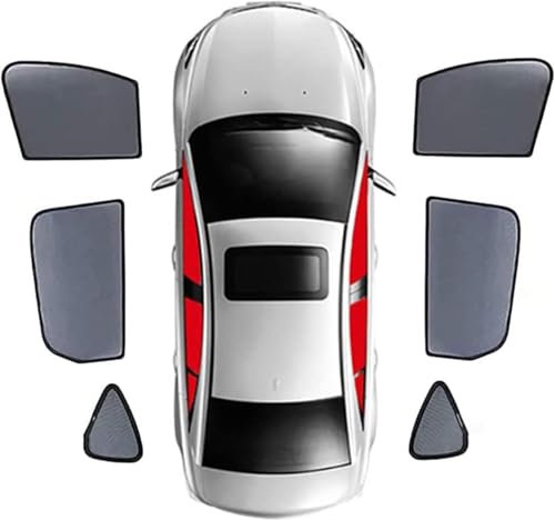 HHCVN Parasol Coche para Volvo XC60 (2021–2025), Escudo Delantero Trasero Ventana Lateral Visera Magnéticos Parasoles Laterales AntiUV Piezas para Coche, 6 Side
