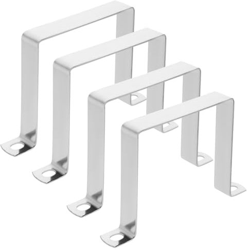 NUOBESTY Abrazadera De Tubo Cuadrada De 4 Piezas Soporte Para Manguera De Metal Plana Abrazadera De Tubo En U Abrazadera De Metal En Forma De U Abrazaderas En U Para Montaje