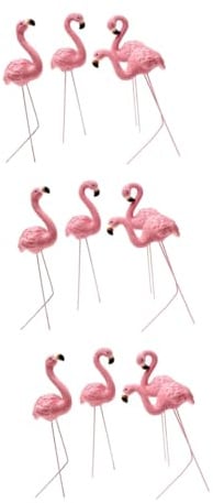Toyvian 3 Sätze Flamingo Deko Figuren Lebensechte Gartenornamente Langlebigem Resin Für Landschaften Für Terrarien Bonsai Und Garten Dekorationen 4 Stück * 3