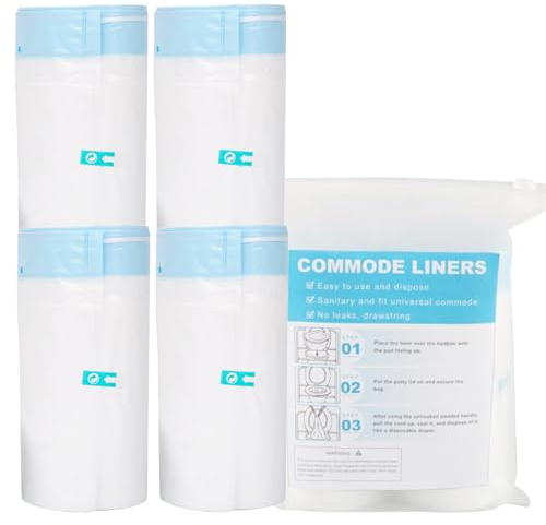 Lot de 80 sacs de toilette jetables - Sacs hygiéniques portables - Sacs poubelle jetables pour chaise percée