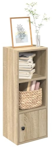 YNGBHFNOP Bibliothèque Étagère de Rangement Livres avec Porte, Meuble en Bois d'Ingénierie Chêne Sonoma 77 cm, Étagère Murale pour Salon Bureau, Installation Facile et Design Moderne