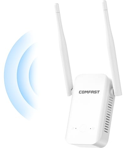 COMFAST WLAN-Repeater, 300 Mbit/s, WLAN-Verstärker, 2,4 GHz mit WPS, kompatibel mit allen Internetboxen