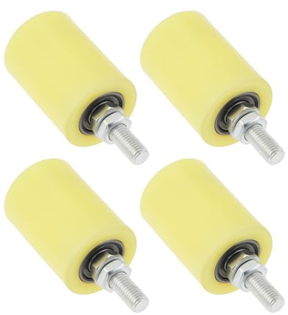 VGOL 4 Pack Roues Guide à Roulement à Billes en Nylon 50x70 mm pour Rail de Portail Coulissant Compatible avec Gate Systems