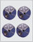 Ventilkappen Würfel chrom / silber (4er Set)