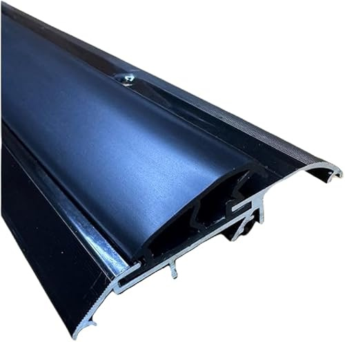 Exitex Threshex Door Threshold Draught Excluder Cill 933mm (Black) | Part M compliant, wheelchair accessible. Requires 17mm underdoor clearance. Trim to fit, durable aluminium construction.