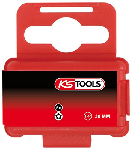 KS Tools 911.3115 1/4 CLASSIC Bit für Fünfstern, Bohrung, TS27, 5er Pack