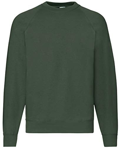 Geeney Mens Raglan Classic Sweater, Green, M UK
