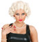 Amakando 20er Jahre Perücke Burlesque Damenperücke blond Retro Diva Faschingsperücke Filmstar Lockenperücke Hollywood Showgirl Kurzhaarperücke Locken Charleston Flapper Haare