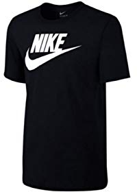 Nike Herren Tee-Futura Icon T-Shirt, Schwarz, L