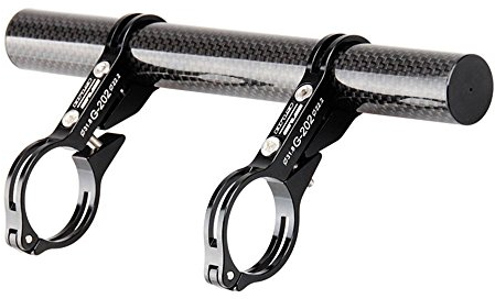 Kbrotech GUB 31.8MM Double Clamp Carbon Fiber Super Long Bike Bicycle Handlebar Extender Extension Light Lamp phone Mount Bracket Stand Holder Space Saver