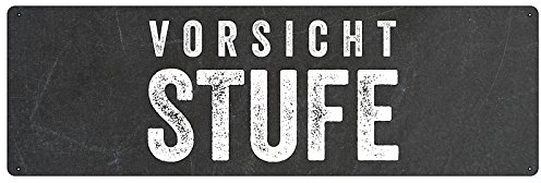 Schilderkönig Hinweisschild Türschild Vorsicht Stufe wetterfest Warnschild Hinweisschild
