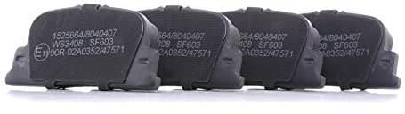RIDEX 402B0517 Bremsbelagsatz Bremsbeläge Hinten Kompatibel mit TOYOTA PRIUS Liftback NHW20