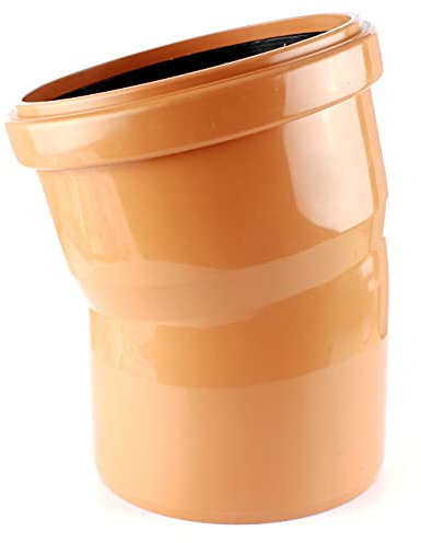 MKK - 19557-001 - KG Bogen 15° DN 110 160 200 Formteil Winkelstück Abwasserrohr orange DN 110