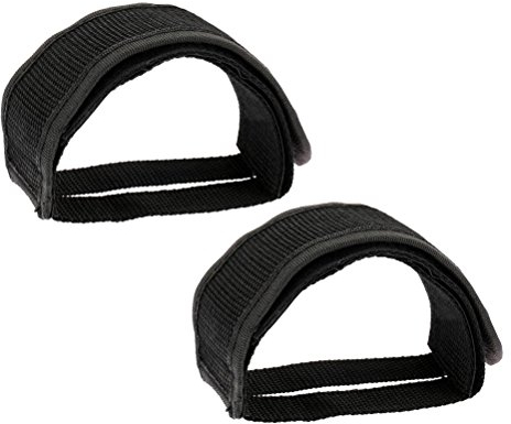 VORCOOL Anti-Slip Fahrrad Pedale Gürtel Fahrrad Fixed Gear Radfahren Pedal Bands Füße Set Mit Trägern Trägerklebe Pedal Toe Clip Strap Gürtel (Schwarz)