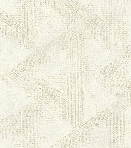 Rasch Tapeten Vliestapete (Grafisch) Weiß goldene 10,05 m x 0,53 m Finca 416800