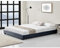 Corium Polsterbett aus Leinen Bettgestell mit Lattenrost 140x200 cm Bett inkl. Lattenrahmen Doppelbett Ehebett Dunkelgrau