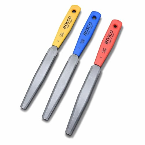 Guitar tools USA Hosco Tl-Nf3E Dual End Electric Guitar Nuts File Set of 3