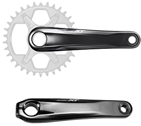 SHIMANO Unisex – Erwachsene Deore XT F-CM8120-1 Kurbelgarnitur, Schwarz, 55 mm