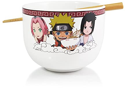 Just Funky NARUTO - Bol à Ramen avec Baguette 470ml - Team Seven