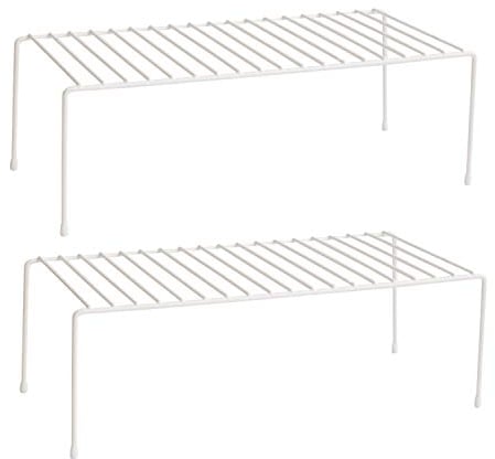 ASTOTSELL Kitchen Cupboard Organiser Shelf, 2 Pack Home Counter Storage Rack for Cabinet