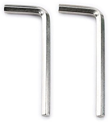 Musiclily Basic Metric 4mm Steel Guitar Epiphone Truss Rod Allen Key Hex Wrench, Nickel (Set of 2)