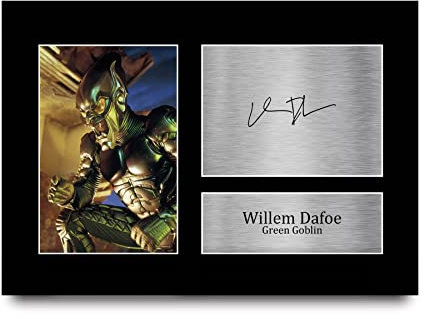 HWC Trading A4 Willem Dafoe Spider-Man Green Goblin Geschenke Geducktes Signiertes Autogramm Foto für Fans von Film Memorabilien