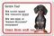 AdriLeo Schild - Vorsicht Kurzhaardackel - Wir kaufen nichts - (30x40cm) / Achtung Hund Wachhund Dackel Teckel Dachshund robust langlebig UV-beständig wetterfestes Warnschild