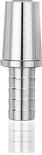 Shisha V2A Edelstahl Adapter Schlauchadapter 18/8 Schliff Universal Hookah Wasserpfeife, Menge:1er Pack, Edelstahl