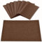 Rinpon 8er Set Leinen-Typ Stoff Platzsets Maschinenwaschbar Hitzebeständige Tischsets Faltenfrei Dickes Polyester Küche Platzsets für Esstisch (Dunkelbraun)