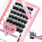 PRO 72 Pcs Einzelne Wimpern 3D Effekt DIY Wimpernverlängerung Cluster-Wimpern Individuelle Wimpern für Einzelne Wimpern zu Hause Super dünnes Band und beque(Adore-3D Fluffy,C-8-16mix)