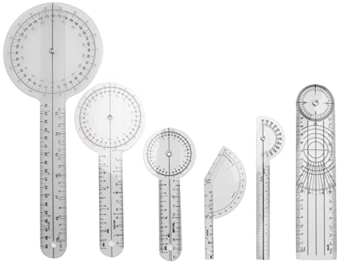 Ereiyasd 6 StüCke Spinal Lineal Spinal Finger Goniometer Winkelmesser Multi-Lineal 180/360 Grad Messwerkzeug