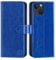 32nd Book Wallet PU Leather Case Cover for Apple iPhone 15 Plus (6.7), Flip Case With RFID Blocking Card Slots, Magnetic Closure and Built In Stand - Deep Blue