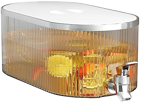 Bouilloire Froide pour Réfrigérateur 5L, Pichet D'eau Froide Plastique Distributeur Boissons aux Fruits Robinet Distributeur Boissons Glacées Distributeur pour Usage Quotidien