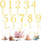 RAFIYU Cake Topper Geburtstag 10 Stück Tortendeko Gold Zahlen 0-9 Geeignet für Geburtstagsfeiern Jeden Alters Hochzeitsparty Cake Topper Personalisiert Wiederverwendbar (2)