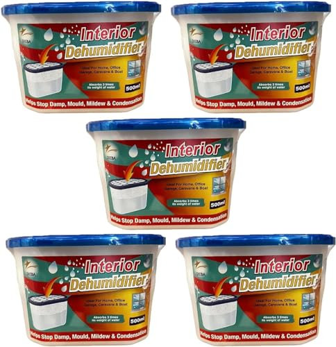 Dehumidifier - Pack of 10- Moisture And Humidity Absorber - 500ml -Prevents Mold, Attracts Extra Moisture from Your Bathroom, Closet, Kitchen & Study, No Electricity Required, Disposable. (10)