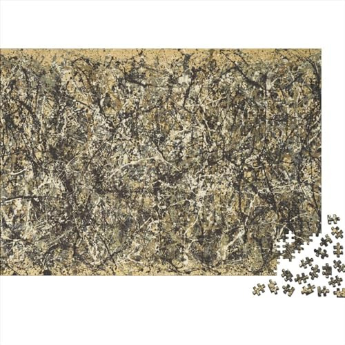 Jackson Pollock Kunst Puzzles 1000 Teile Für Erwachsene Teenager, Weltberühmte Gemälde Hölzernes Puzzle Für Familienspiel, Museum Puzzle 1000pcs