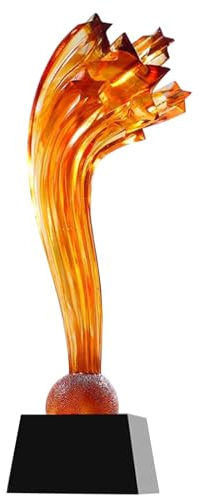 Rising Star Glass Crystal Beautiful Trophy Championship Souvenir Five-pointed Star Trophy Charity Activities Film Festival Award Trophy Prize