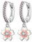 Sakura Ohrringe, öltropfende Kirschblüten Ohrringe Rosa Ohrringe aus S925-Sterlingsilber Süße Rosa Blumen Hypoallergen für Frauen Mädchen Tochter Niedlicher Schmuck Geschenke