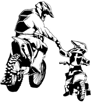 Milageto Motorrad Wandaufkleber Motocross Wandtattoo Autobike Wandbilder Wandkunst Dekor für Garage Spielzimmer Wohnzimmer Dekoration, S