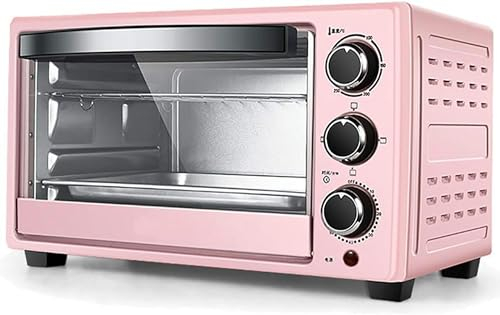 BTURYT Mini Horno 23 L, Horno Eléctrico 1300 W Temperatura Ajustable 70-250 ℃ Y Temporizador De 60 Minutos con 3 Funciones De Calentamiento Horno De Convección De Cocina (Rosa)