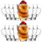 KIAPPO Kaffeegläser Set 250 ml - 12 Stück Gläser - Tee Gläser - Cocktailgläser - Trinkgläser - Latte Macchiato - Hochgläser mit Henkel - 76 x 76 x 100 mm