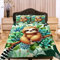 Süße Faultier Kinder Bettwäsche Set 135x200 Bettbezug für Jungen und Mädchen Cartoon Tier Mikrofaser Bettwäsche Einzelgröße 140x210 cm