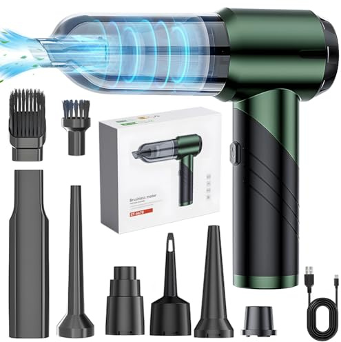 YOUNICE Handstaubsauger 16000Pa 4-in-1 Autostaubsauger Kabellos mit 3-Gang-Verstellung & Faltbarer Griff, Tragbare Handstaubsauger Akku für den Auto, Haus, Küche, Tierhaare (Grüne Variante)