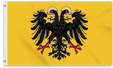 Große 90×150 CM Heiliger Geist Römisches Reich Flagge,großes 150D Deutscher Römische Freundschafts banner, Deutschlandfahne Doube-Seitendruck Dekor Messingösen large holy roman
