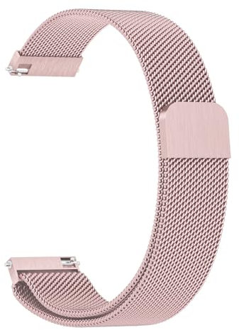 Vancle Bracelet Métal pour Montre Homme Femme, Dégagement Rapide, Bracelet de Remplacement à Aimant Magnétique en Acier Inoxydable en Métal pour Montre de 20mm 22mm (Rose, 20mm)