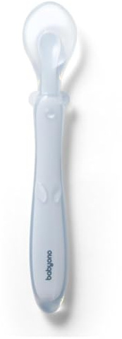BabyOno Flexible Silikon Löffel Blau