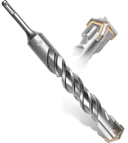 BAUBECK SDS Plus Bohrer 30mm x 260mm lang für Beton & Stein - Premium 40CR Stahl, langlebig - 4 Schneiden Steinbohrer 30 mm für beste Ergebnisse - SDS+ Bohrer 30er Betonbohrer