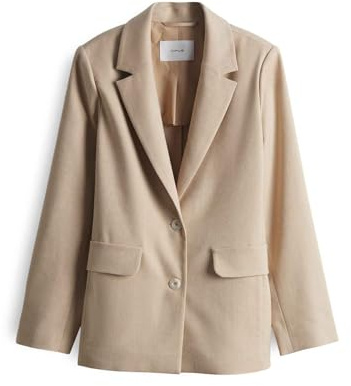 OPUS Damen Blazer | Strukturierter Blazer JAOMI Regular mit Leinen Soft Oat, 34