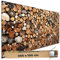 TRIOSK Sichtschutz Balkon Deko Plane Balkonblende Blickdicht mit Motiv Holz Stapel Baumstämme für Garten Terrasse Gartenzaun Balkonverkleidung Blickschutz PVC groß 200x100 cm